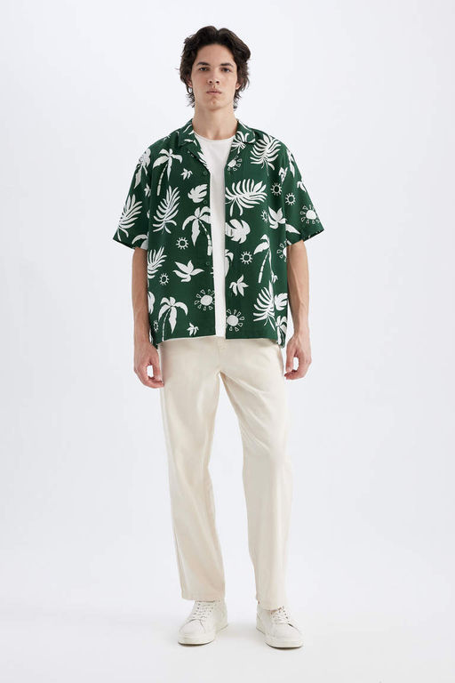 Льняные брюки прямого кроя - Defacto фото 2