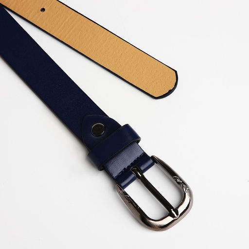 Ремень женский, ширина 2,2 см, винт, пряжка металл, цвет синий - Simaland фото 4