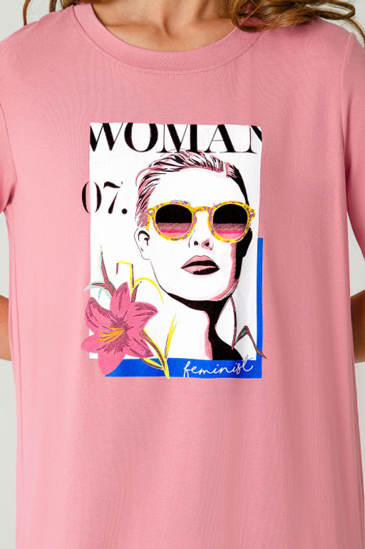 Арт. 8608 Туника женская 42-50 (5 шт) Цвет:коралловый - Калинка фото 7