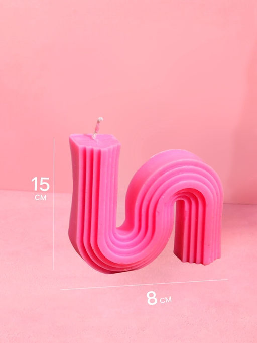 Свеча "S" 8х3х9 см, соевый воск