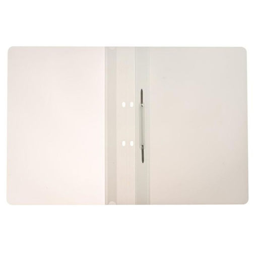 Цена за 20 шт. Папка-скоросшиватель с перфорацией Calligrata, А4, 180 мкм, белая с прозрачным верхом фото 2