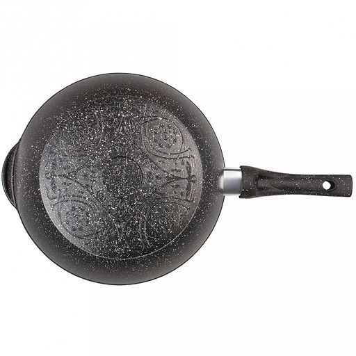 Сотейник с антипригарным покрытием д28см "Гранит", h8,2см, s0,4см, ручка из термостойкого пластика (Россия)