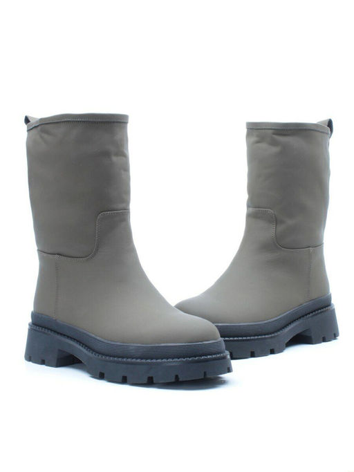 04-C188M Ботинки зимние женские (натуральная кожа (нубук) натуральный мех) - Фабричный китай фото 13