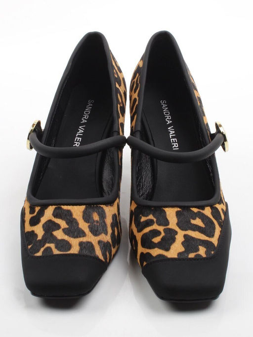 06-DMD-P216 BLACK/LEOPARD Туфли женские (натуральная кожа с ворсом, нубук)
