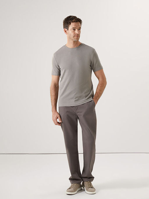 Bisiklet Yaka K?sa Kollu Erkek Dokulu Ti??rt