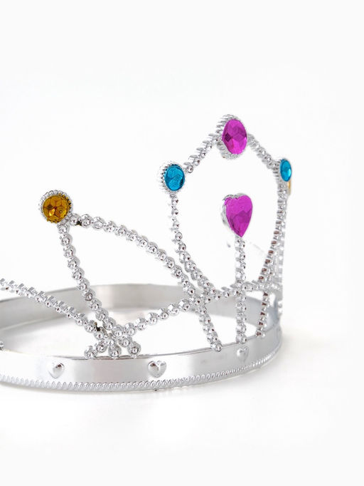 Цена за 2 шт. Корона принцессы для девочки, цвет серебряный