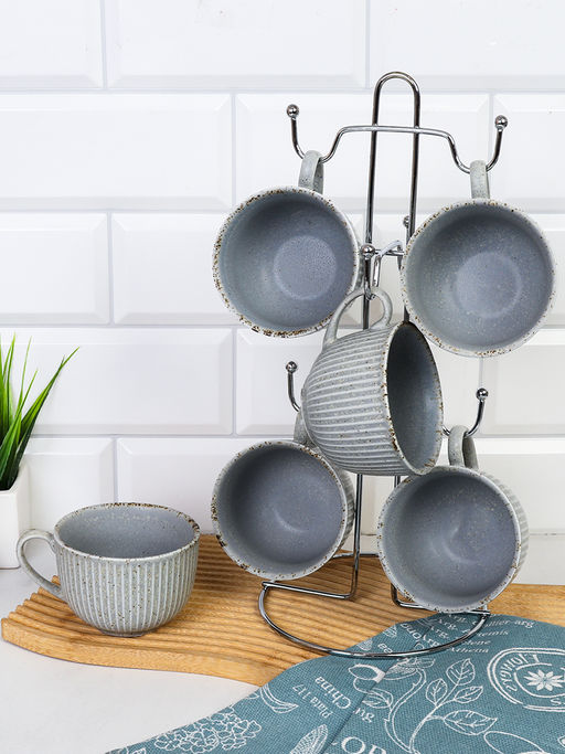 Кружка набор 6 штук на металлстенде 220 мл / GBT-103/737-М /уп / чашка чайная/ ПРОМО АКЦИЯ - Галеонтрейд фото 2