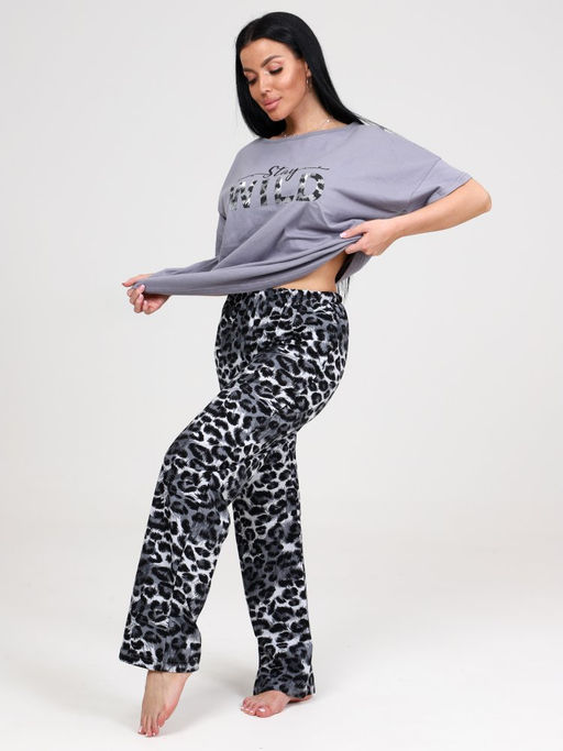 970 ДОМАШНИЙ КОСТЮМ ЖЕНСКИЙ (брюки) (Серый) - А-дина фото 4