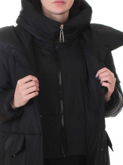 Z24-830 BLACK Куртка зимняя женская оверсайз (200 гр. тинсулейт)