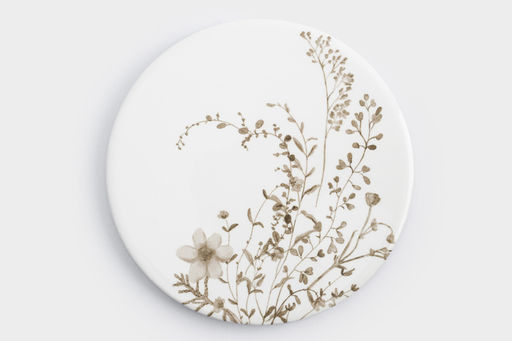 Подставка под кружку, 11 см, круглая, керамика/пробка, белая, Осенние цветы, Florance - Anna lafarg фото 3