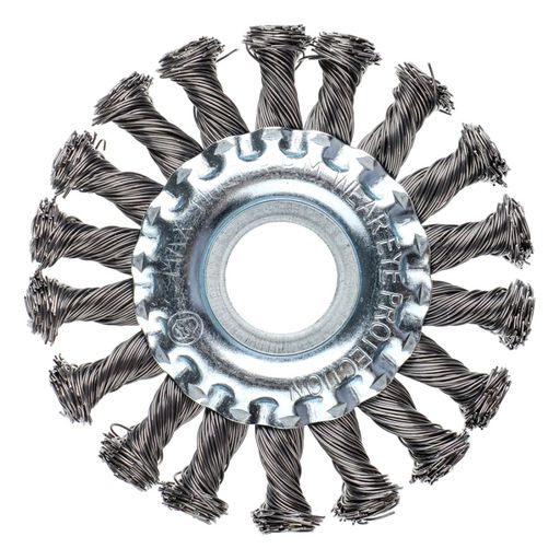 Щетка для болгарки плоская "ЕРМАК" d22х100мм (круч.проволока)