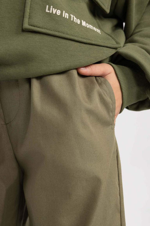 Хлопковые брюки с парашютом для девочек - Defacto фото 9