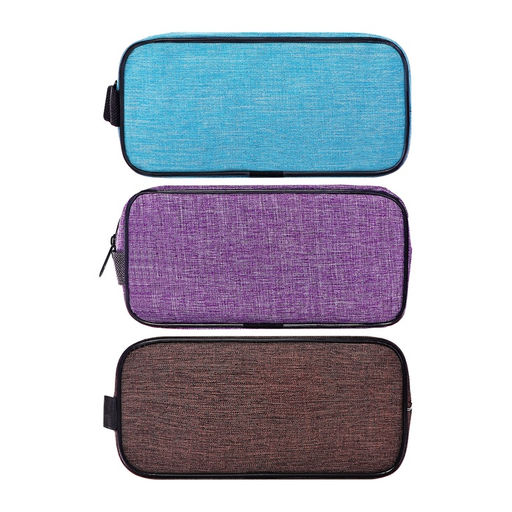 Пенал мягкий 2 отделения, 100×220×70, с ручкой, стандарт, МИКС