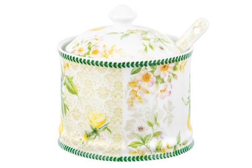 Сахарница 320 мл 9*9*10 см Лимоны + ложка, NEW BONE CHINA - Elan gallery фото 6