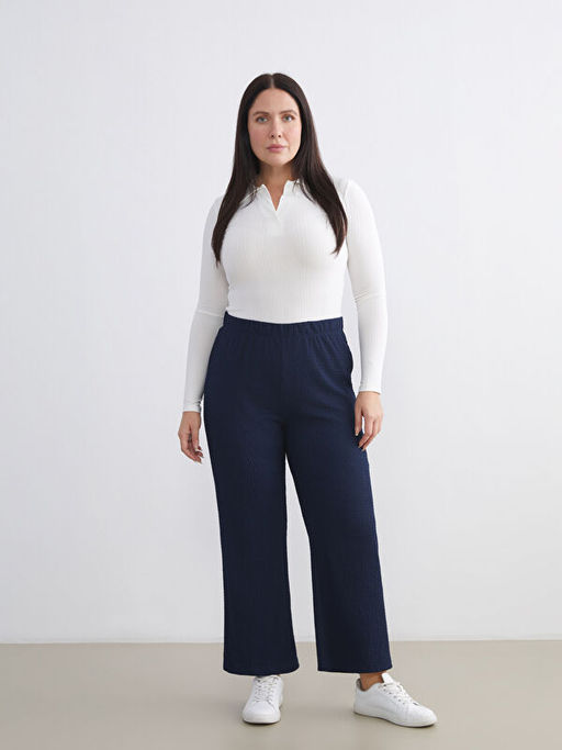 Beli Lastikli Dokulu Kad?n Pantolon