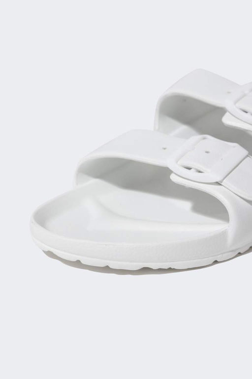 Мужские тапочки Eva на плоской подошве с двойной полосой - Defacto фото 5