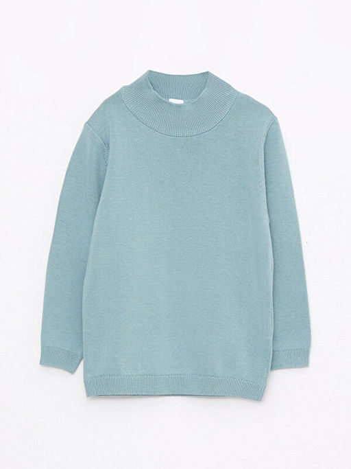 Yar?m Bal?k?? Yaka Basic Uzun Kollu Erkek Bebek Triko Kazak