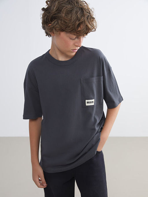 Bisiklet Yaka D?z Erkek ?ocuk Ti??rt