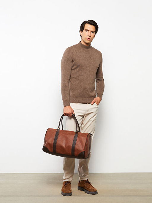 Bal?k?? Yaka Uzun Kollu Erkek Triko Kazak