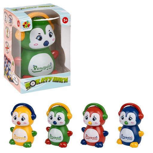 Покатушки. Инерционная игрушка "Весёлый Пингвин" без бат. цвет в асс. в кор. арт.Т24500