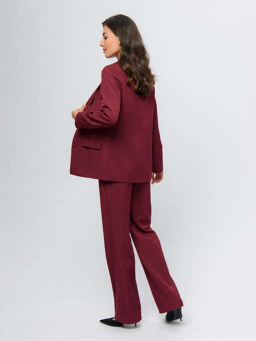 Жакет винного цвета с карманами - 1001dress фото 3