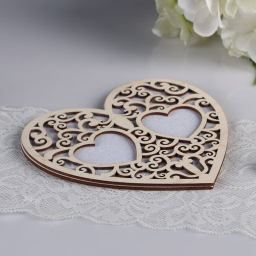 Подставка под кольца Сердце, белая, 16,5х16,5 см - Simaland фото 2