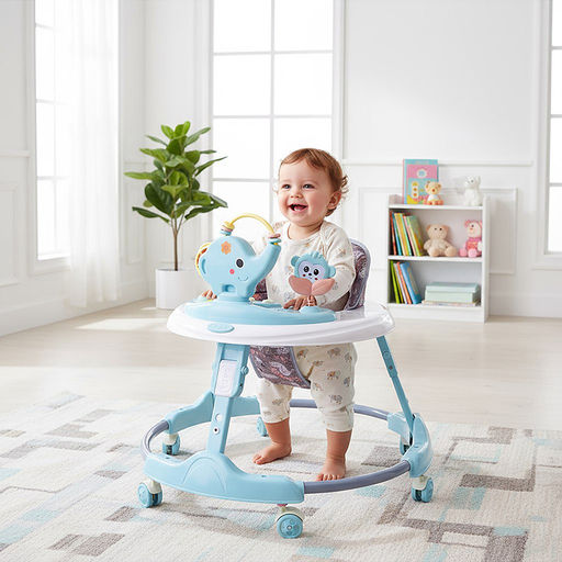 Ходунки "Веселый слоник" (цвет голубой)