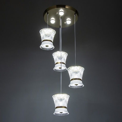 Светильник BayerLux «Медея» 4LED+3LED 41 Вт ПДУ золото 40×40×100 см