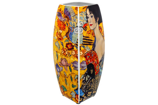 Ваза 3 л 12,5*12,5*28 см Дама с веером квадрат, NEW BONE CHINA - Elan gallery фото 4