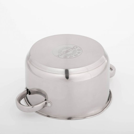 Кастрюля Magistro klimena, 3.5 л, AISI - 201, крышка-дуршлаг, носик для слива, капсульное дно, индукция, нержавеющая сталь