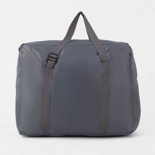 Сумка дорожная на молнии, складная в косметичку, наружный карман, цвет серый/розовый - Simaland фото 4