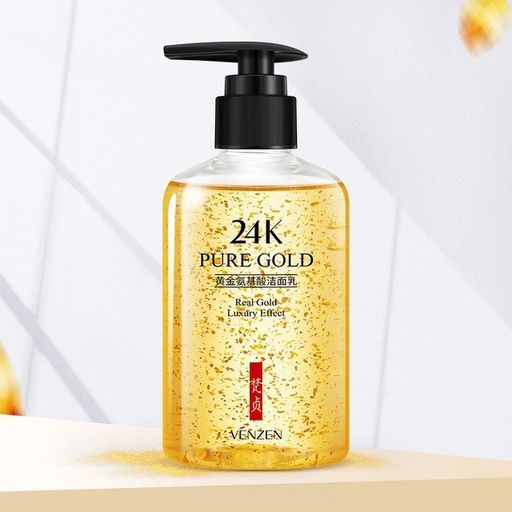 Глубоко очищающий гель для умывания VENZEN Pure Gold 24K, 200гр