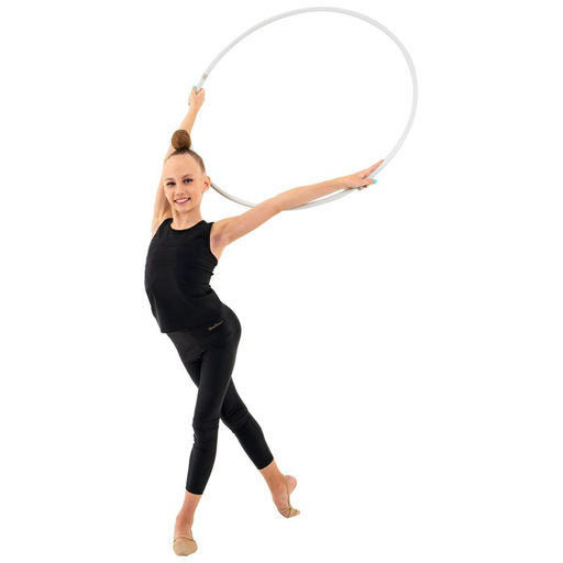 Обруч профессиональный для художественной гимнастики Grace Dance, d=80 см, цвет белый  фото 3