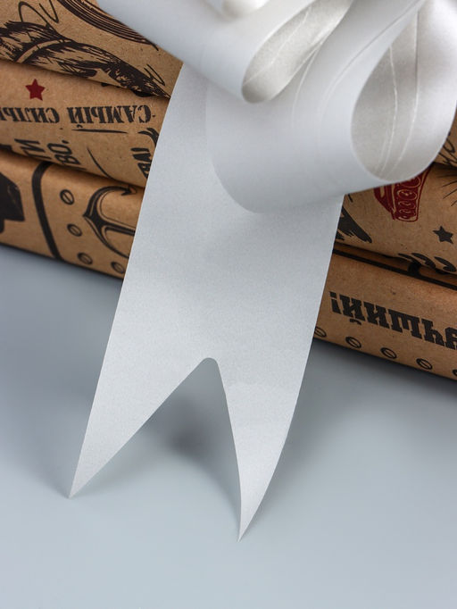 Цена за 20 шт. Подарочный бант - шар №4.5, серебро, для упаковки подарков