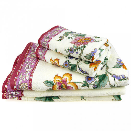 "Япония-2011" Полотенце махровое 70х140см, плотность 300гр/м2, 100% хлопок, "Вдохновение", красный, Bolangde (Китай)