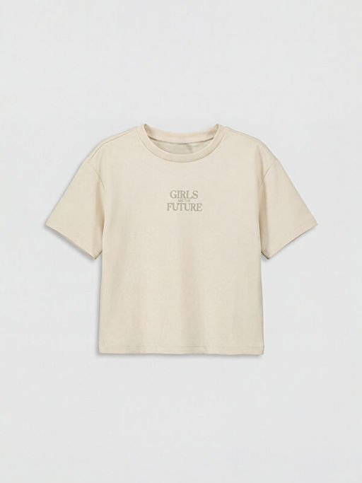 Yaz? Bask?l? K?z ?ocuk Ti??rt ve ?ort Tak?m