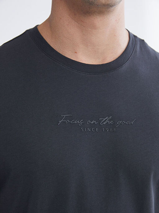 Bisiklet Yaka Nak??l? Erkek Ti??rt