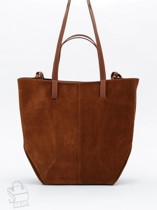 Сумка женская кожаная 2403YF brown Polina&Eiterou