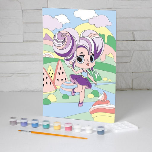 Картина по номерам Сладкая девчонка 20 28,5 см - Школа талантов фото 2