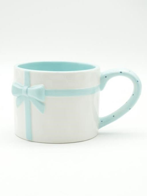 Кружка керамическая Gift bow, blue (470 мл)