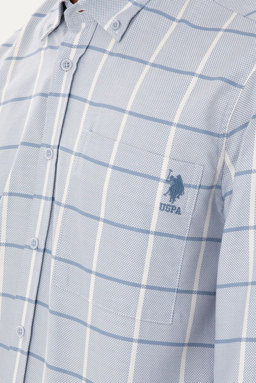 Мужская темно-синяя рубашка с длинным рукавом - U.s. polo assn фото 7