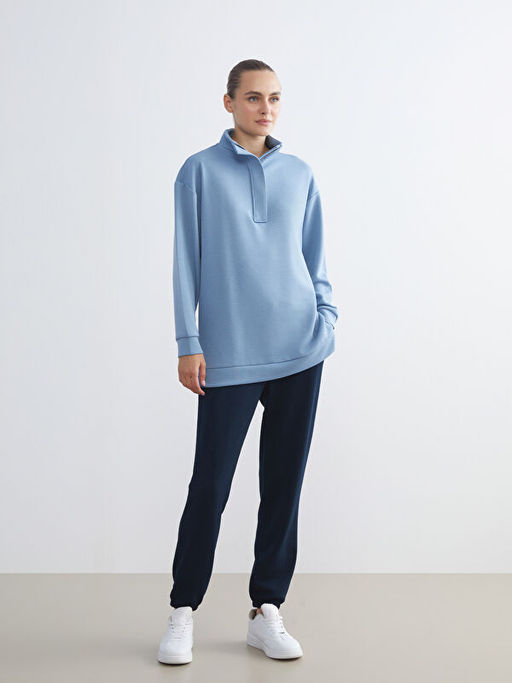 Dik Yaka Kad?n Sweatshirt Tunik