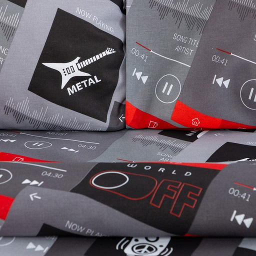 Постельное белье Этель 1.5 сп Music 143*215 см,150*214 см, 70*70 см 2 шт, бязь  фото 3