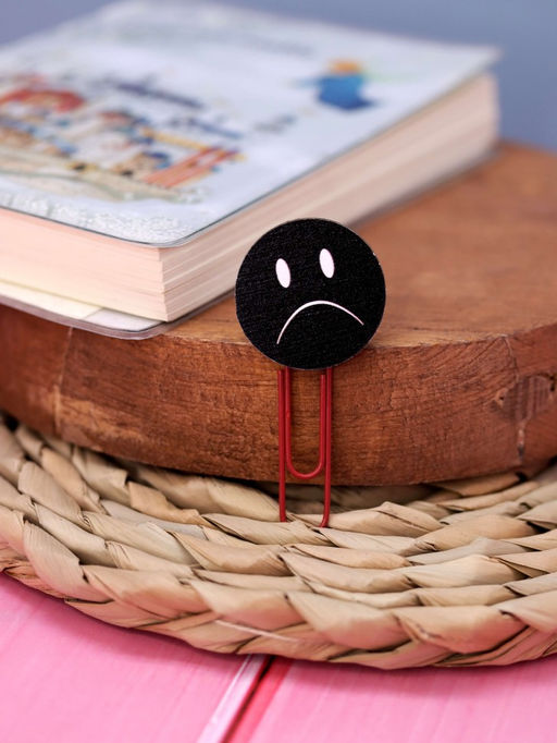 Закладка  скрепка ECO из дерева SAD SMILE