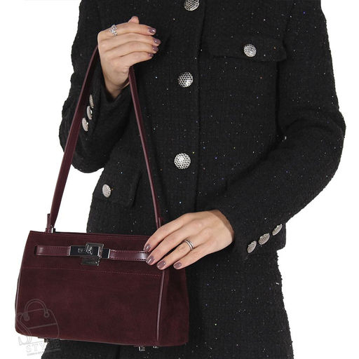Сумка женская кожаная 6463BDAA wine red Baidou в Новосибирске