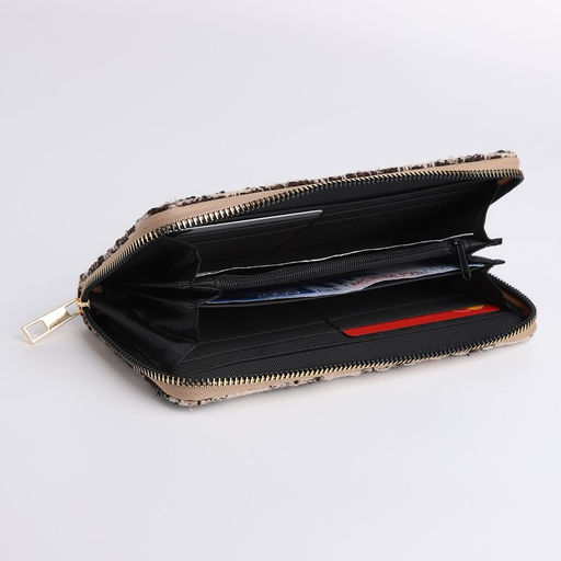 Кошелёк на молнии, цвет коричневый - Simaland фото 4