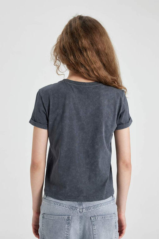 Футболка стандартного кроя с круглым вырезом и короткими рукавами Rolling Stones - Defacto фото 6