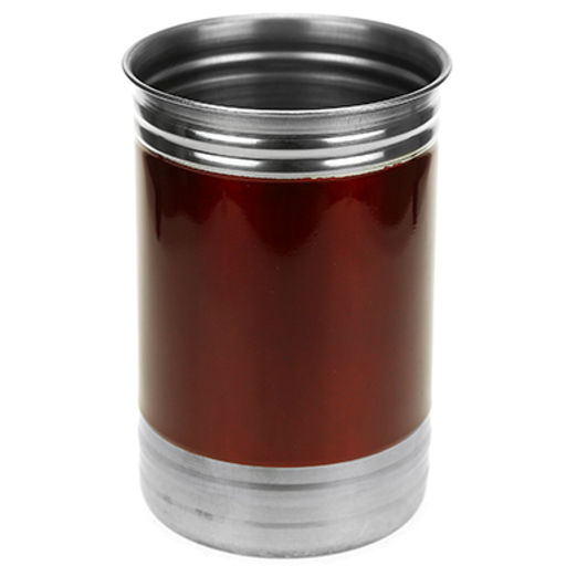 Банка для сыпучих продуктов из нержавеющей стали 1л, д10см, h15см, крышка пластмассовая с пароотводом, цветной корпус, бордовый, в коробке (Китай) - Домашняя мода фото 2