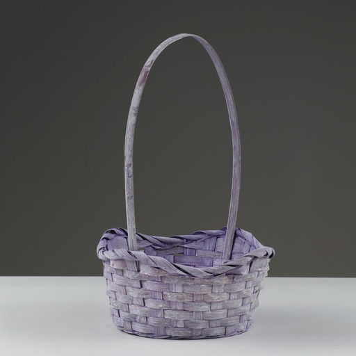 Набор корзин плетёных, 19×7.5×9.5/31 см, 22×9×11/34 см, 24×9×11.5/35 см, 3 шт., фиолетовые, бамбук