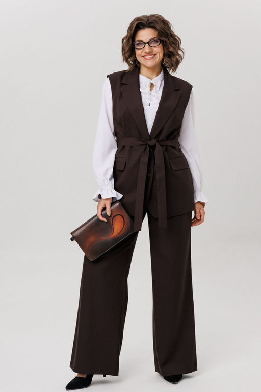 Жилет ANELLI 1502 Блестящий каштан  фото 2